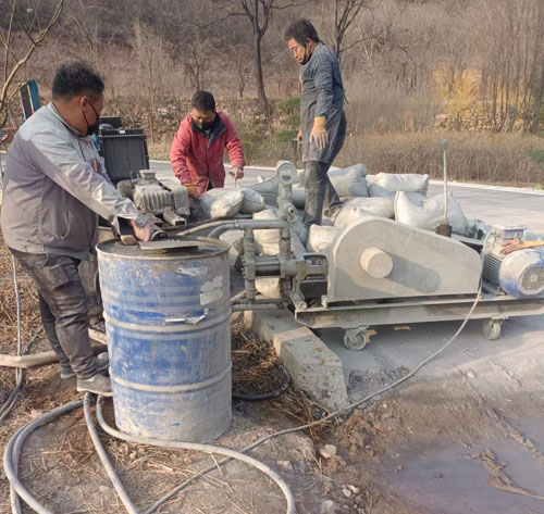 潞城路面下沉注浆